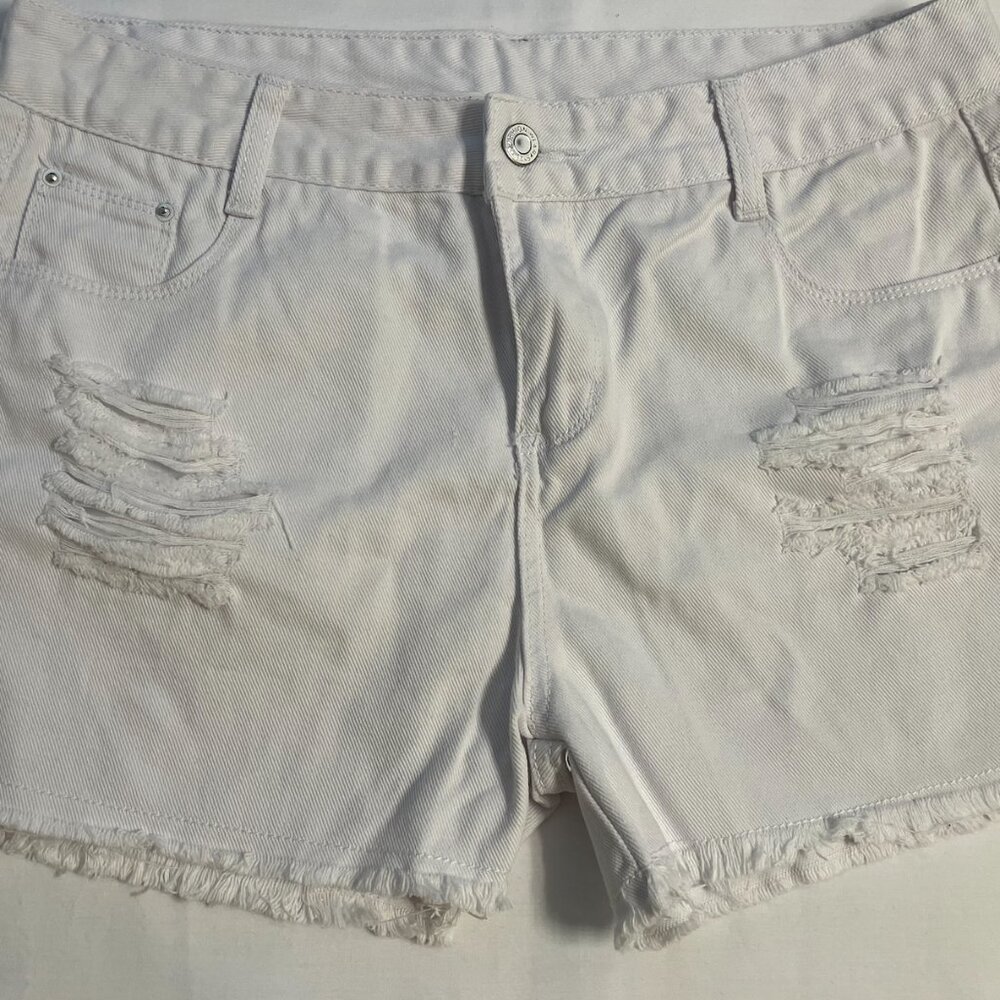 Denim Shorts Women Ladies Fashion Ripped Short Size32 HighRisePants Waist Jeans